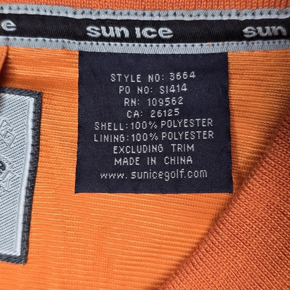 Sunice Men's Orange Golf Short Sleeve Windbreaker XL - Picture 5 of 11